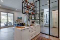 C&M Cabinets and Millwork custom wet bar and wine rack customer favorite